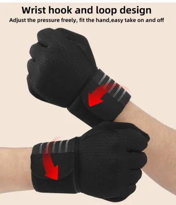 Extended Wrist Stabilizer Soft Breathable Fabric Silicone Grips Crossfit Cycling Weight Lifting Hand Gear Training Gloves