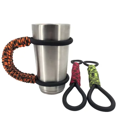 Wholesale Handmade Bottle Woven Handle Portable Hand Holder Hand-grip Travel 20oz 30oz Mug Handles