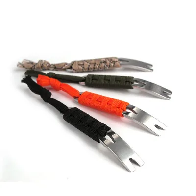 Outdoor EDC Wholesale Steel Metal Small Portable Tool Prybar With Handle