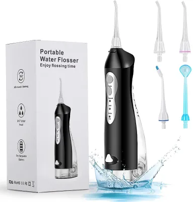 Wholesale Pink Plastic Cordless Electric Water Flosser Dental Cleaning Oral Care Multi-Speed Adjustable Portable USB Power Hotel