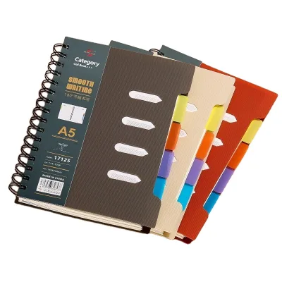 Categorized Spiral Notebook, Lined Notebook, B5 Simple Spiral Notebook, Special for College Students, Middle School Students