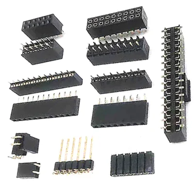 Factory OEM 1.0 /1.27/2.0/2.54 mm Pitch 2X4 10 20 40 8 pin Single Double Row Straight Right Angle SMT Female Header Connector