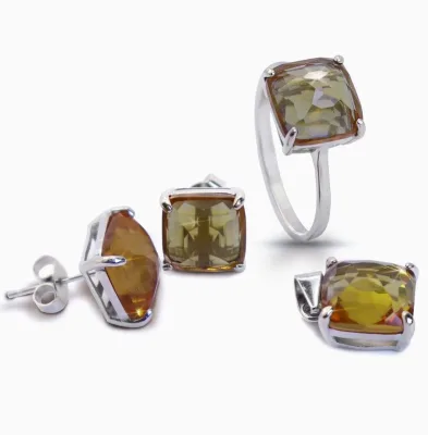 Silver 925 Zultanites Jewey Set Turkey Zultanites Jewelry Brown to Pink Color Changed Design Team Quality Assurance