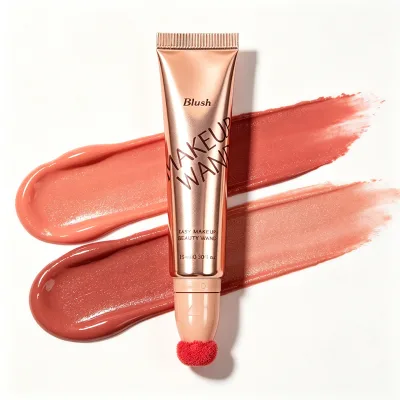 In Stock Liquid Blush Wand With Cushion Applicator Natural Glow Cream Blush Buildable Pigment Long Wearing Cheek Makeup Blush