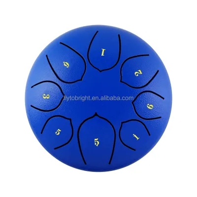High Quality 6 Inch Hand Drum with Bag and Kit Factory Offer Wholesale Steel Tongue Rain Drum Manufacture 8Note