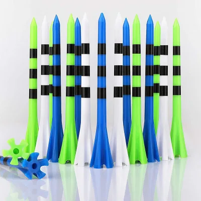 Top Quality Durable Golf Training Accessories Tees OEM Printing logo Durable Plastic Golf Tee
