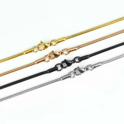 18K Plated 316L Titanium Stainless Steel Snake Chain Necklace Minimalist Classic Style for Party Christian Ceremonies Wholesale