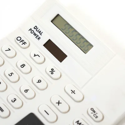 Simplified Dual Power Large Screen 8-bit Solar Calculator for Financial Accountants Office