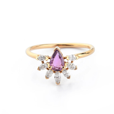Engagement Ring Marquise Cut Ring Crown Ring Gift for Her