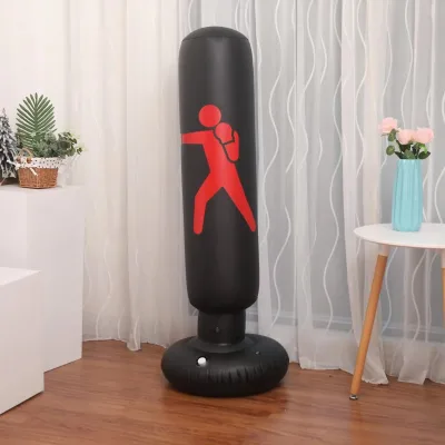 Indoor Portable Inflatable Free Standing Kick Boxing Column Punch Exercise Sports Kick Boxing Punching Bag for Kids