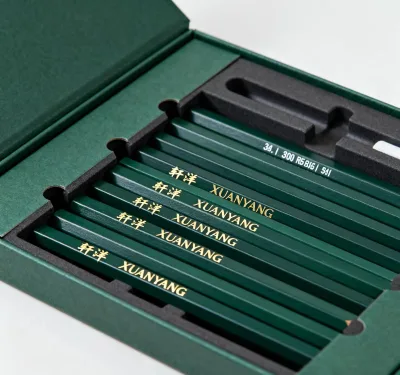 Wholesale Custom Hexagon Wooden Pencil with HB Lead Hardness Necessary Logo Kids Stationery Supplies Promotional
