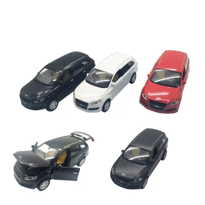 Openable Door Pull Back Car Model Diecast Toy Vehicles with Light and Sound