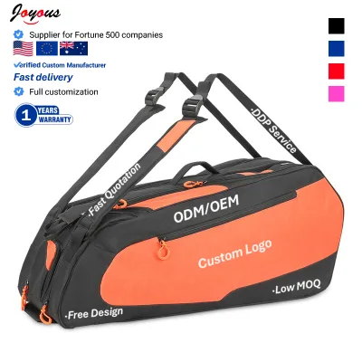 Factory Large Custom Waterproof Tennis Racket Backpack Bags Portable Badminton Racket Tote Bag