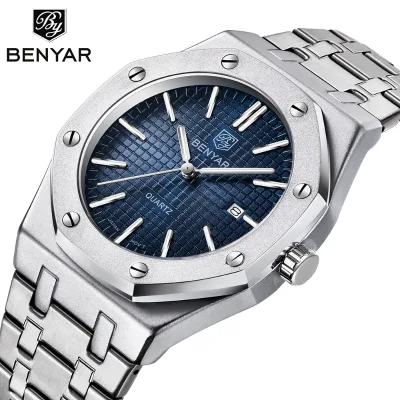 Fashion Sport Charm Men's Latest Alloy Stainless Steel Bracelet Quartz Movement Chronograph Watch Hot Sell