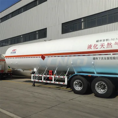 High Safety Lng Semi-Trailer Auto Relief Valve System Chemical Resistant Lng Tank