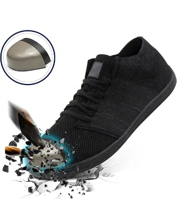 Custom logo Walking Safety Shoes for Men Women Work Barefoot Safety Shoes Steel Cap Minimalist Construction Site Manufacturer