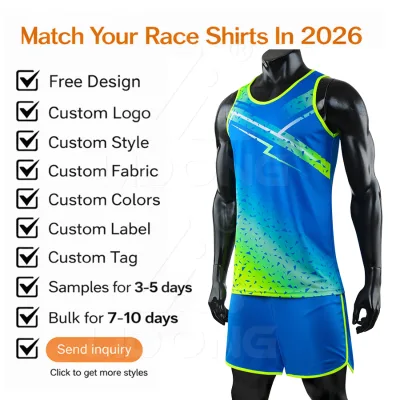 Customized Adult and Kids Running Suits, Sweat-wicking, Breathable, Quick-drying Marathon and Track & Field Uniforms