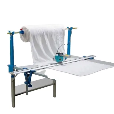 Semi-automatic Electric Cloth Cutting Machine with Automatic Fabric End Cutter Bearing New for Retail Industries & Used