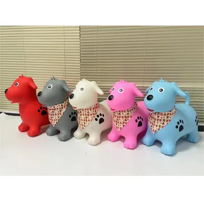 Eco-friendly Material Bouncy Dog Fashion Kids Toy Colorful Hopper Animal Toy