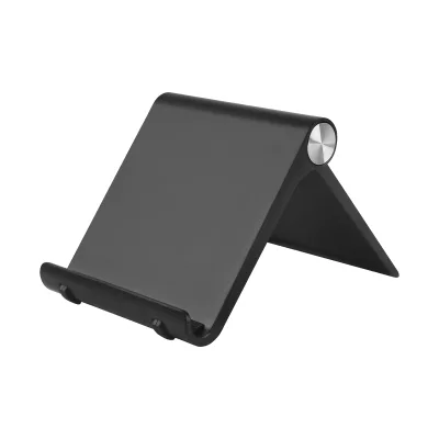 Travel Adjustable Height Foldable and Portable Cell Phone Stand for Desk Classic Black Style Mobile Phone Holder