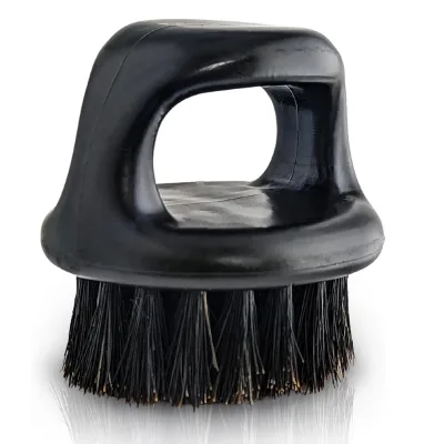 Ergonomic Ring Design Finger Beard Brush 100% Natural Boar Bristle Beard Brush for Men
