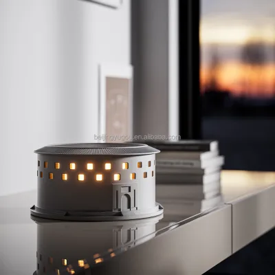 Retro High Quality Cylindrical Concrete Desk Lamp Gray Earth Design Adjustable Brightness Safety Environmental Table Lamps