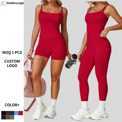 Women's Reversible Off-Shoulder Wide Neck Yoga Set Long Sleeve Soft Activewear 2-Piece Shorts Set for Fitness & Yoga