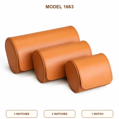 1/2/3 Slots Pull Out Fashion PU Watch Storage Case Water Resistant Durable Lightweight Portable Travel Box