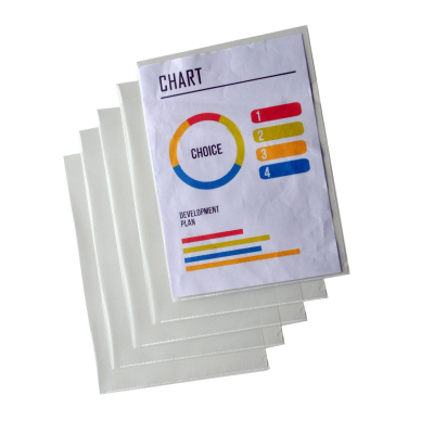 Custom Logo Orange Peel Finish PP Plastic 0.09mm L Shape File Folder Transparent Clear A4 Document Folder for School Office Use