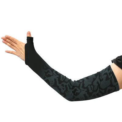Sublimation Printed All Season Sun Protection Hand Sock Gaming Arm Sleeve PC Sport with Open Glove Thumb Hole for Esports Gamers