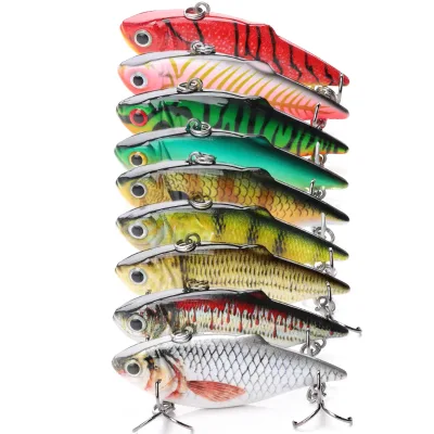 VATATA Vibration Bait Fishing Lure Bass Vib with Metal Vib Fishing Lure Spoon and Jig Head