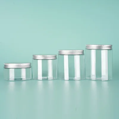 Factory Direct 2oz-1000ml Food Grade PET Plastic Jars with Lids for Honey Cookie Spice Cream Candy Storage