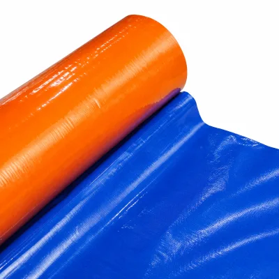 Blue Orange PE Tarpaulin 0.5m X 0.5m Waterproof Cover for Truck Cargo Garden and Outdoor Protection