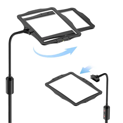 Wufan 360 Rotation Professional Standing Handheld PMMA Lens Screen Magnifying Glass LED Cosmetic Beauty 5X Magnifier Working