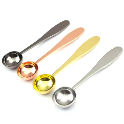 Ready to Ship5ml Measuring Spoon Printing Laser logo Scoop Rose Gold Stainless Steel Measuring Spoon