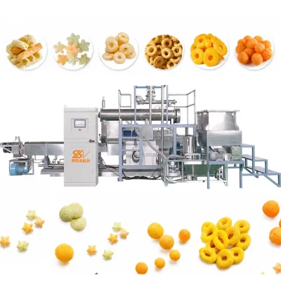 High Capacity Food Grade Structure Motor Easy to Operate Multi-grain Cheese Curl Puff Snacks Food Machine