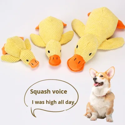 Baboney Model 0021 Dog Toy Cartoon Sound-Making Little Yellow Duck Plush Indoor Use Companion Big Dog Self-Entertainment