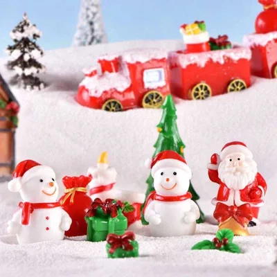 Ready Products for Selling Miniature Resin Snowman Figurine for Christmas Ornaments
