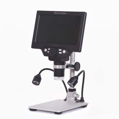 7 Inch LCD Digital Microscope 1to 1200X Continuous Zoom 12MP HD Electronic Microscope Adjustable Angle