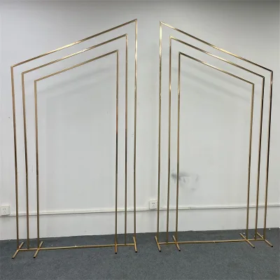 SHJY SHJY-L138 Elegant Geometric 3D Metal Panel Screen 183cm X 120cm Modern Wedding Background Fashionable Event Decoration Arch
