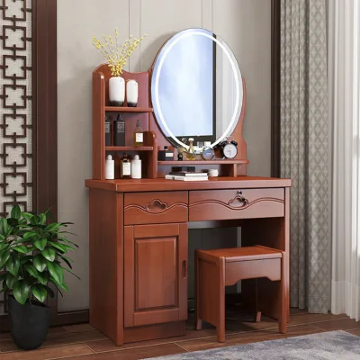 Customized Factory Directly Modern Dressing Table with Mirror and Drawers Makeup with Light Dresser Dressing Table