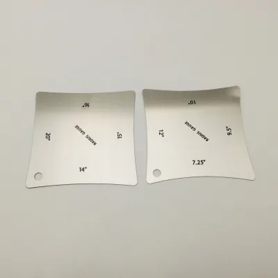 Guitar Maintenance Tools Fret Curve Measuring Caliper Toothless Curve Ruler 2-piece Set Stainless Steel Guitar Ruler