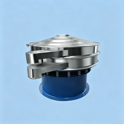 Fully Enclosed 304 Steel Double Layer Rotary Vibrating Sieve Dust Free Powder Sifter