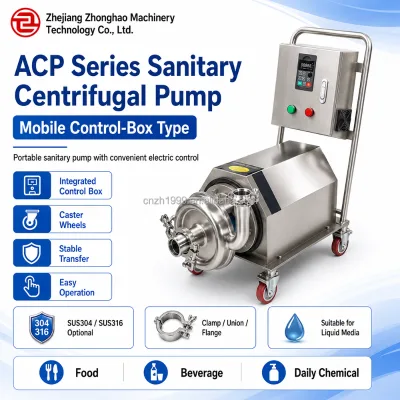 Industrial Stainless Steel Centrifugal Pump ACP Series Sanitary Liquid Transfer Pump Stable Operation 1-50m/h Flow Beverage