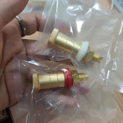 Bevenbi Panel Mount Viborg Same Quality Pure Copper Binding Post Gold Banana Speaker 4mm Binding Post Connector