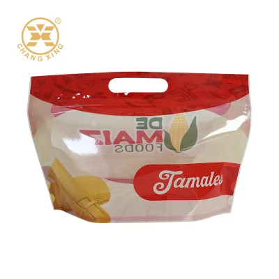 Custom Logo Stand Up Resealable Pouch with Clear Window for Sweet Corn Premium Fruit Vegetable Packaging