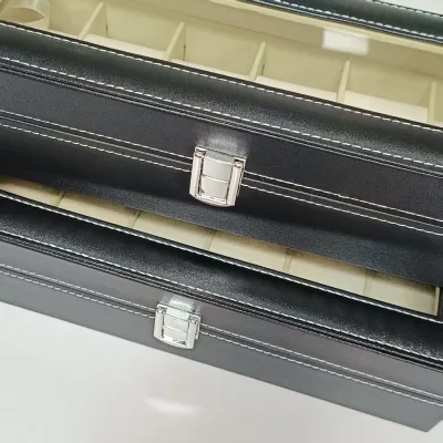 Storage Box Factory Direct Sales of High-end Men's Watch Gift Box Leather Material to Accommodate Hexagonal Watches