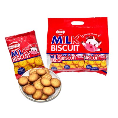 Chinese Snacks Small Round Cookies Crispy Biscuit Delicious Milk Flavored Cookies