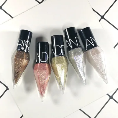 Diamonds Silver Glitter Eyeshadow Liquid Eyeliner Quick Dry Waterproof Mineral Makeup Long Lasting Eye Liner