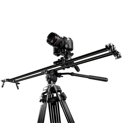 Jianmei 60CM Aluminum Alloy Camera Track Slider Video Stabilizer Rail with Mini Bullhead Phone Clamp for DSLR